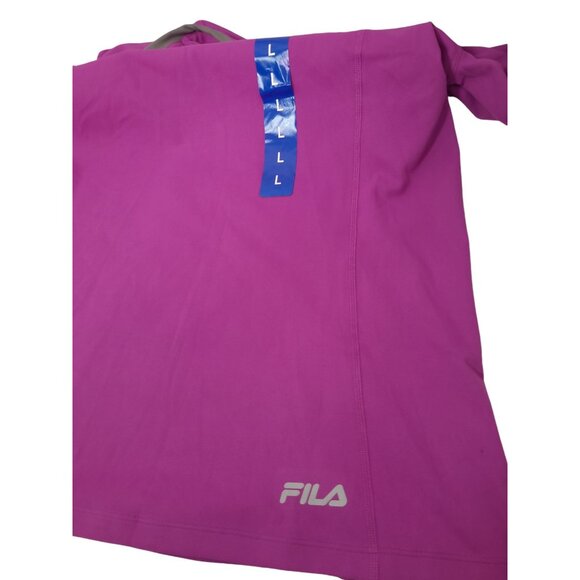 Fila Ladies Funnel Neck Moisture Wicking Active Training Hoodie Purple Large - Picture 6 of 8
